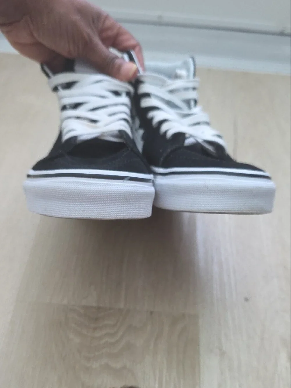 Vans Sk8-Hi Black & White Checkerboard High Top Sneakers Women Size 7.5/ Men 6.0